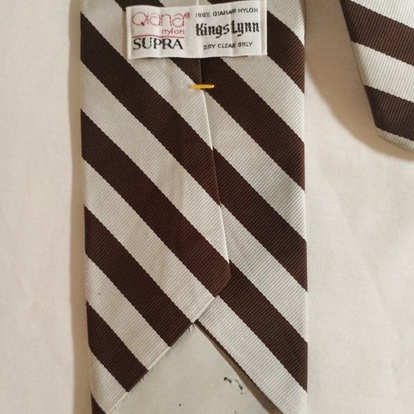 KINGS LYNN - stripes brown tie (100% nylon) - Picture 3 of 4